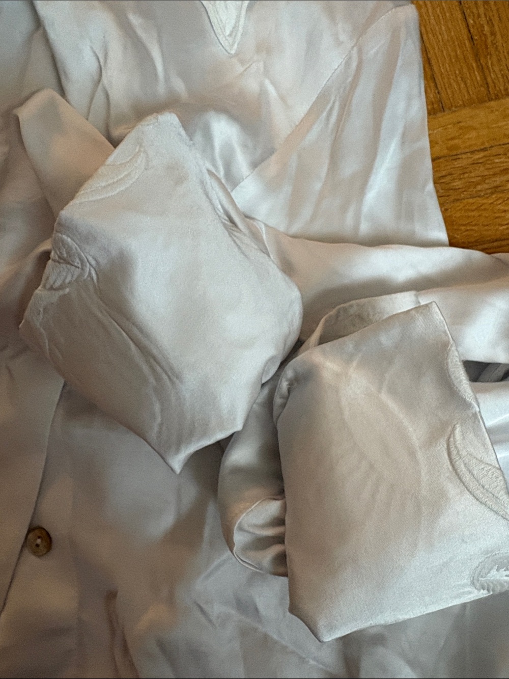 COS. White Embroidered-Collar, embroidered Long Sleeve Shirt - - Picture 8 of 13